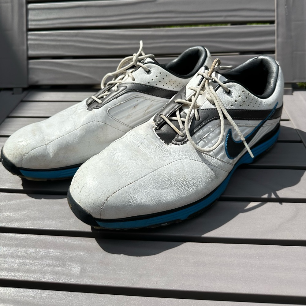 Nike Mens Lunar Prevail White Waterproof Athletic Golf Shoe